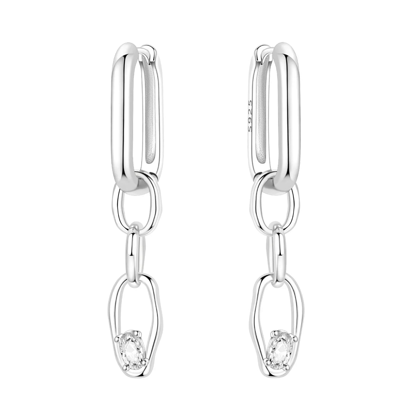 PANPOKI 925 Sterling Silver Multi Layer Starry Tassel Drop Earrings Women Earrings Charm Trend Versatile Party Jewelry Gifts