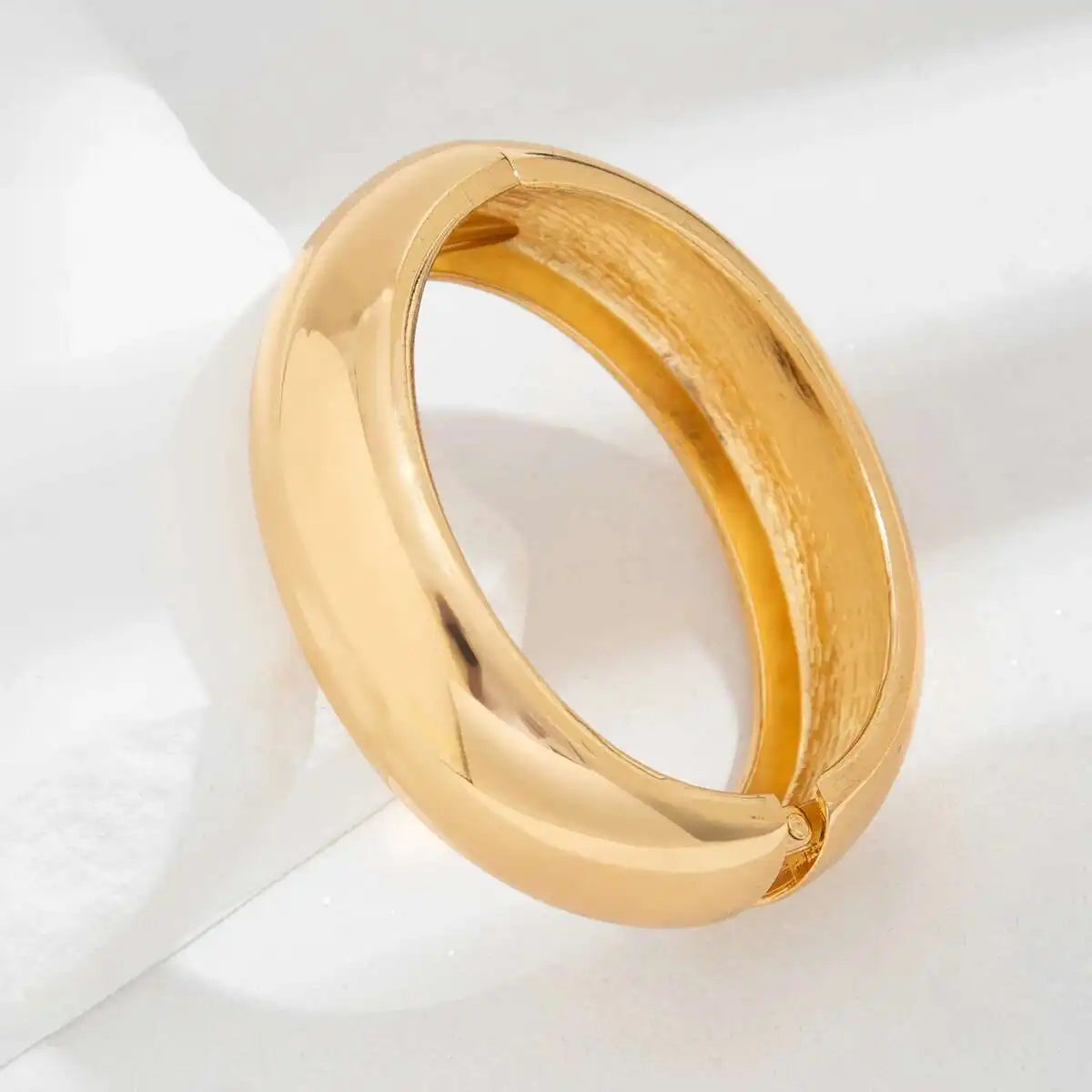 IngeSight.Z 3 Styles Vintage Irregular Resin Bangle Bracelets Women Punk Geometric Wide Metal Bracelet Chunky Party Jewelry Gift