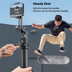 5 in 1 Selfie Stick Gimbal Stabilizer For Smartphone With Bluetooth Remote Intelligent