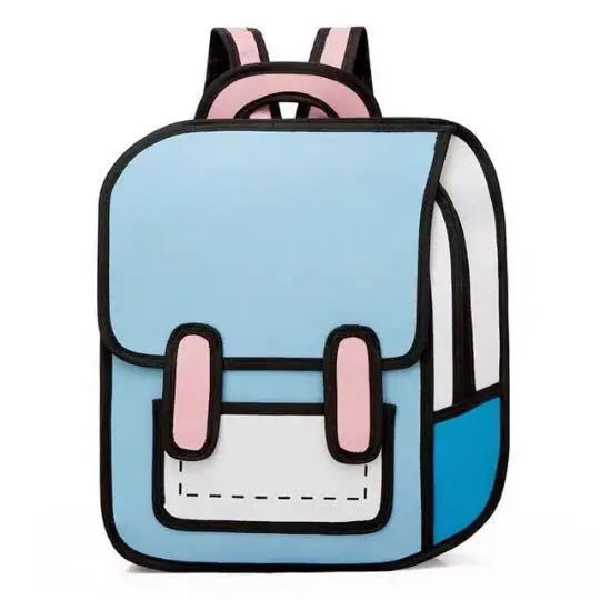 Two Dimensional 3d Multi-Functional Backpack Schoolbag Children 3-6 Grade Primary School Students