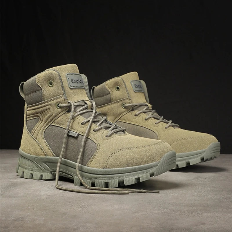New Men's Boots Fashion Outdoor Boots Breathable Hiking Boots Summer Shoes Sneakers Lightweight Non-slip Men Desert Ankle Boots