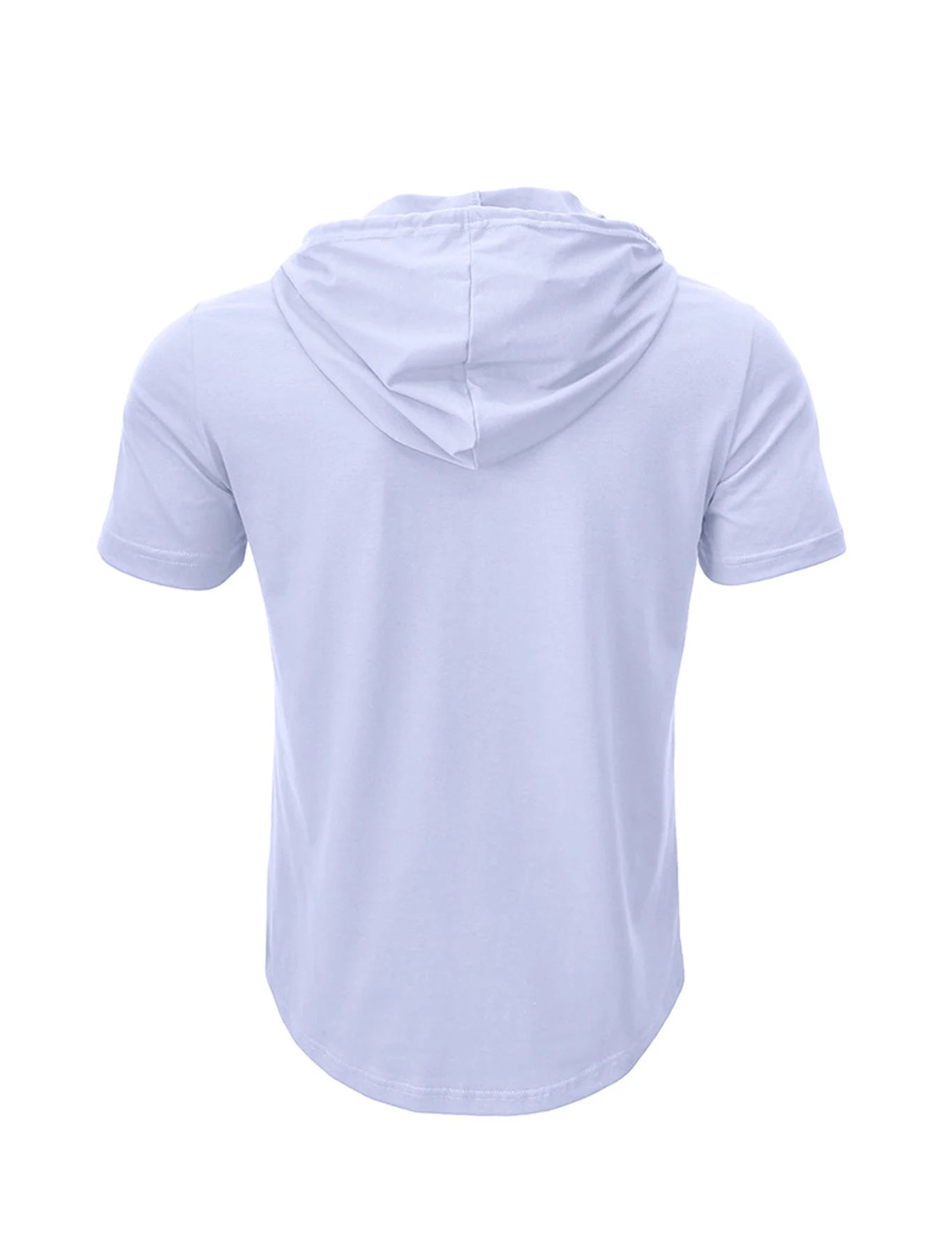 Men's Hooded Short-Sleeved Tees Summer Slim Fitness Quick Dry T-shirt Breathable Sports Tops for Male Bodybuilding