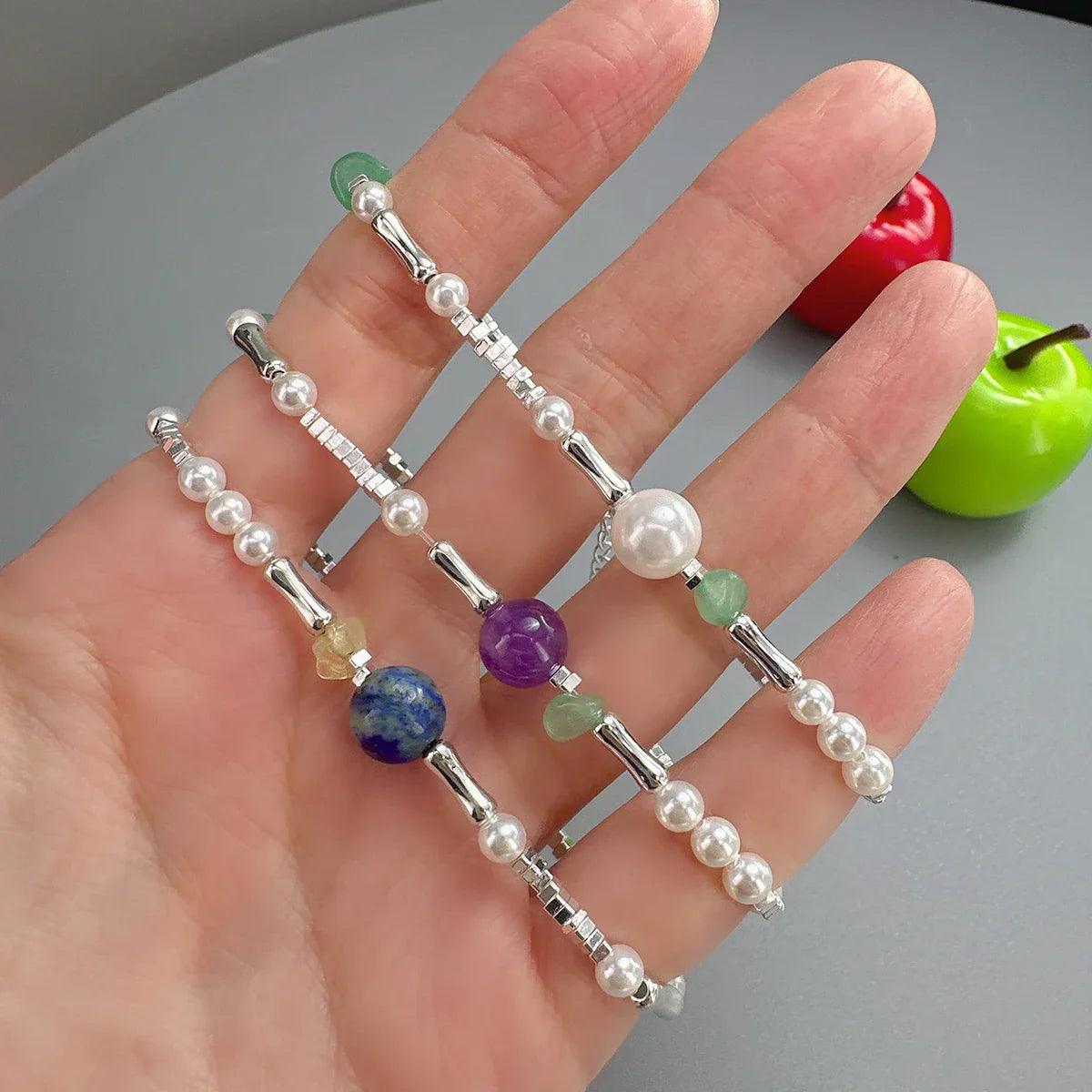 VENTFILLE 925 Sterling Silver Line Extremely fine Bracelet for Women Love Haert Bead Korean Ins Sweet Jewelry Gift Dropshipping