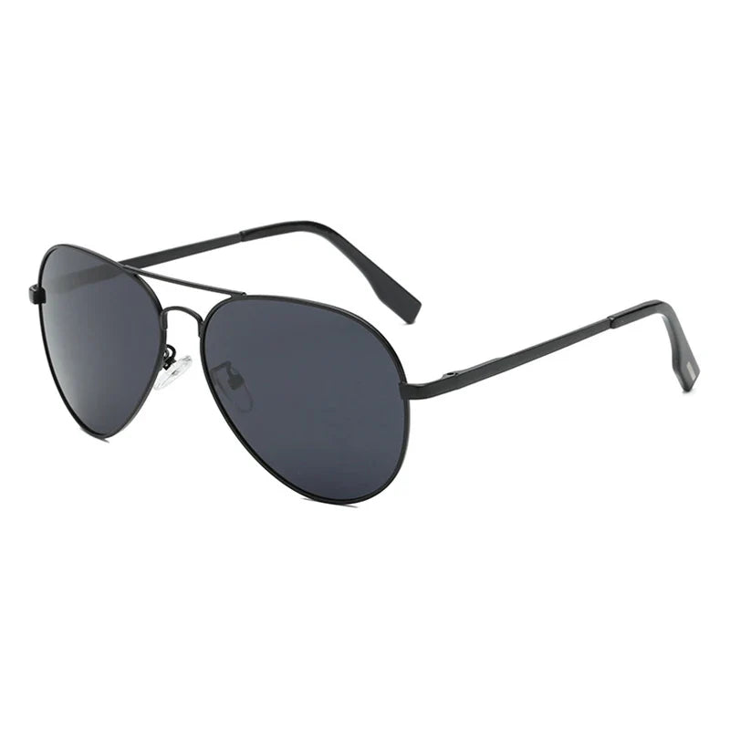 Classic Big Pilot Polarized Sunglasses Men Luxury Metal Black Aviation Sun Glasses Male Fashion Driving Vacation Shades UV400