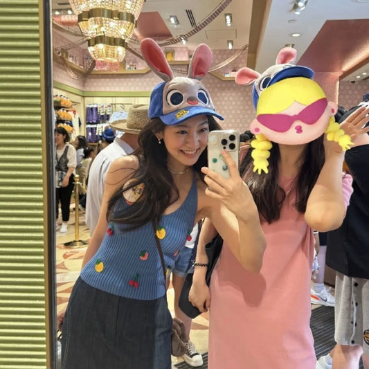 Disney Zootopia Cartoon Anime Merchandise Nick Wilde Judy Hopps Sun Hat BaseballCap Couple Headwear Kawaii Exquisite Girl Gifts