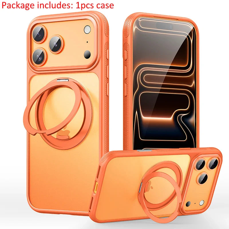 Magnetic 360 Degrees Rotating Ring Holder Case For iPhone 17 Pro Max / 17 Air