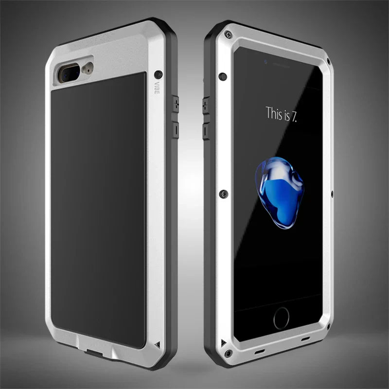 Heavy Duty Protection Armor Metal Phone Case for iPhone 17 16 15 14 13 12 11 Pro XS MAX SE XR X 6 7 Aluminum Shockproof Cover
