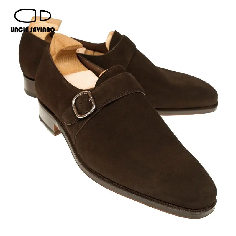 Uncle Saviano Monk Strap Shoes for Men Business Party Fashion Wedding Handmade