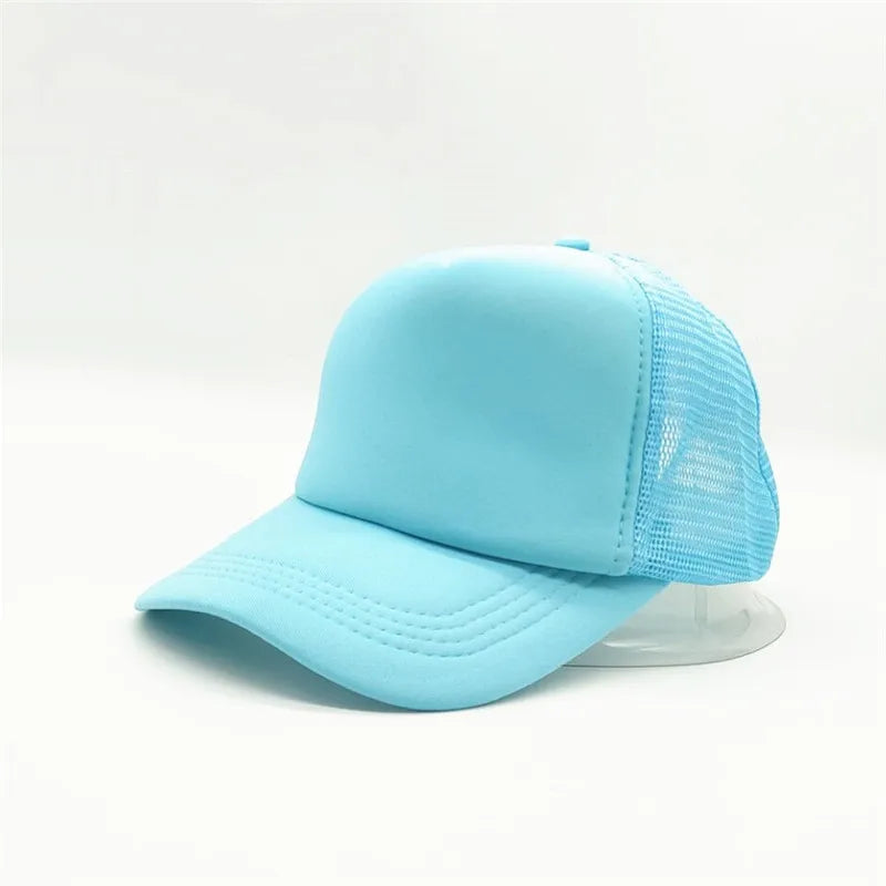 Unisex 5 Panel Trucker Hat For Adult Summer Net Baseball Cap Men