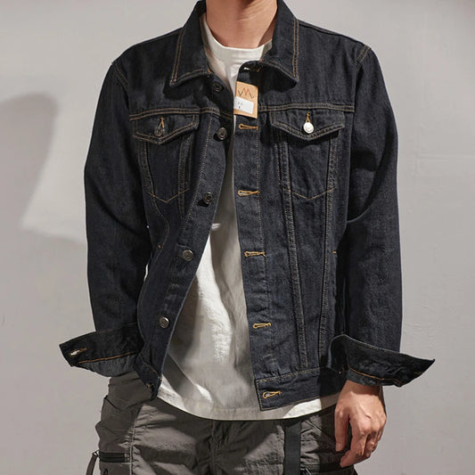 Autumn and winter new primary color casual denim men's classic denim jacket