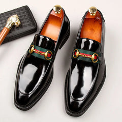 Men's leather shoes, business formal shoes men,  patent leather single shoe