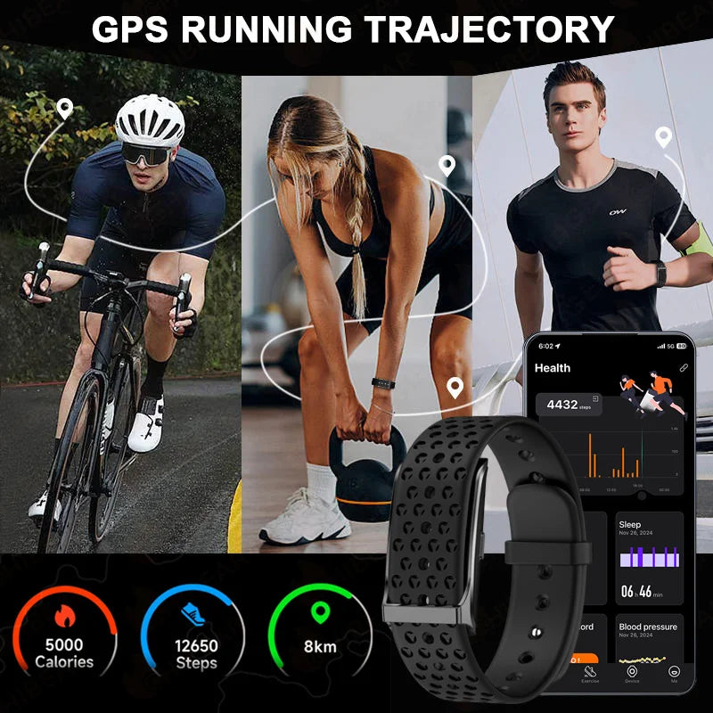 New No Screen Smart Watch Men's Sports Outdoors Fitness Heart Rate Monitor 1ATM Waterproof New Smartwatch For Android IOS 2025