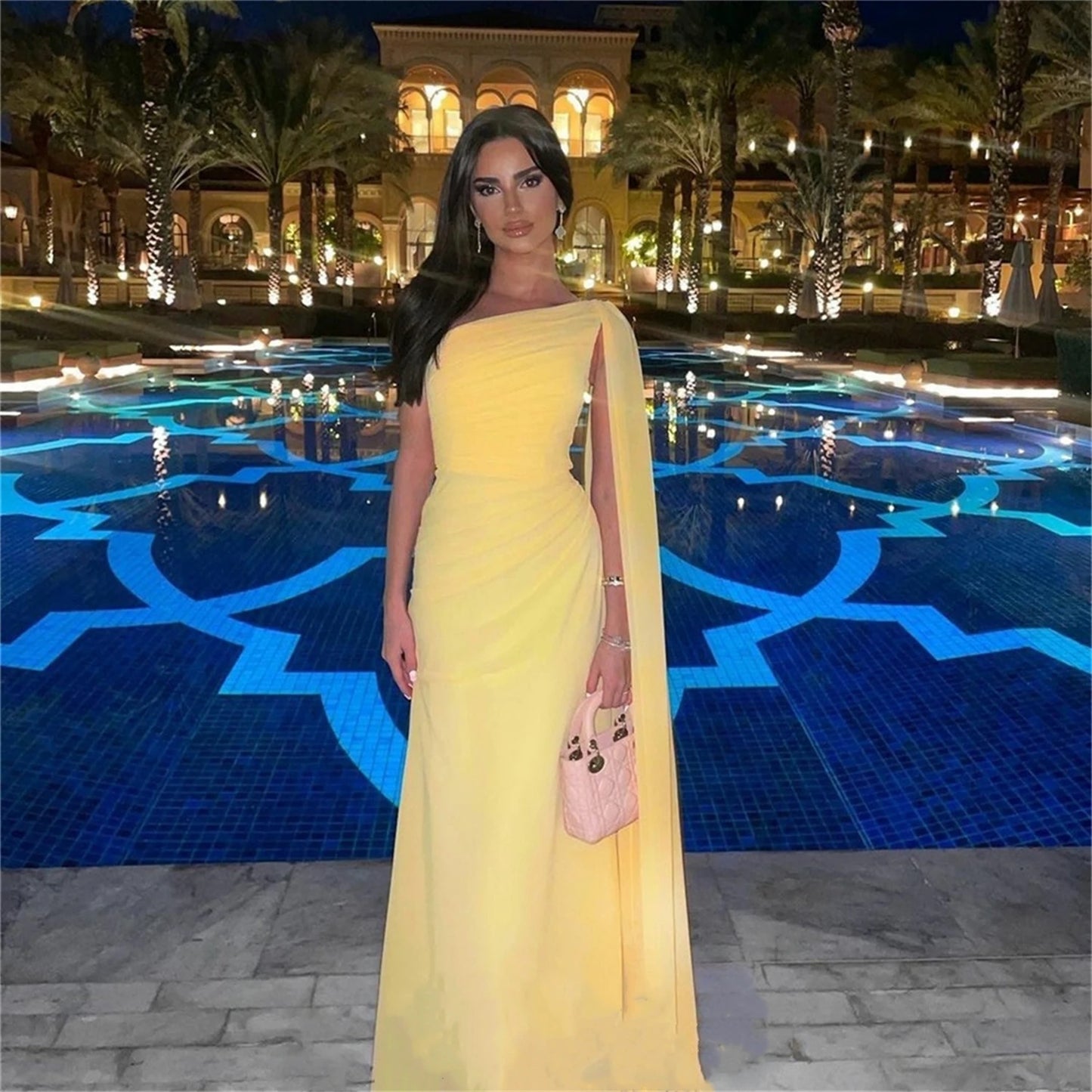 Homecoming Dresses: Evening Dresses With Cape Sheath Prom Gowns for Women