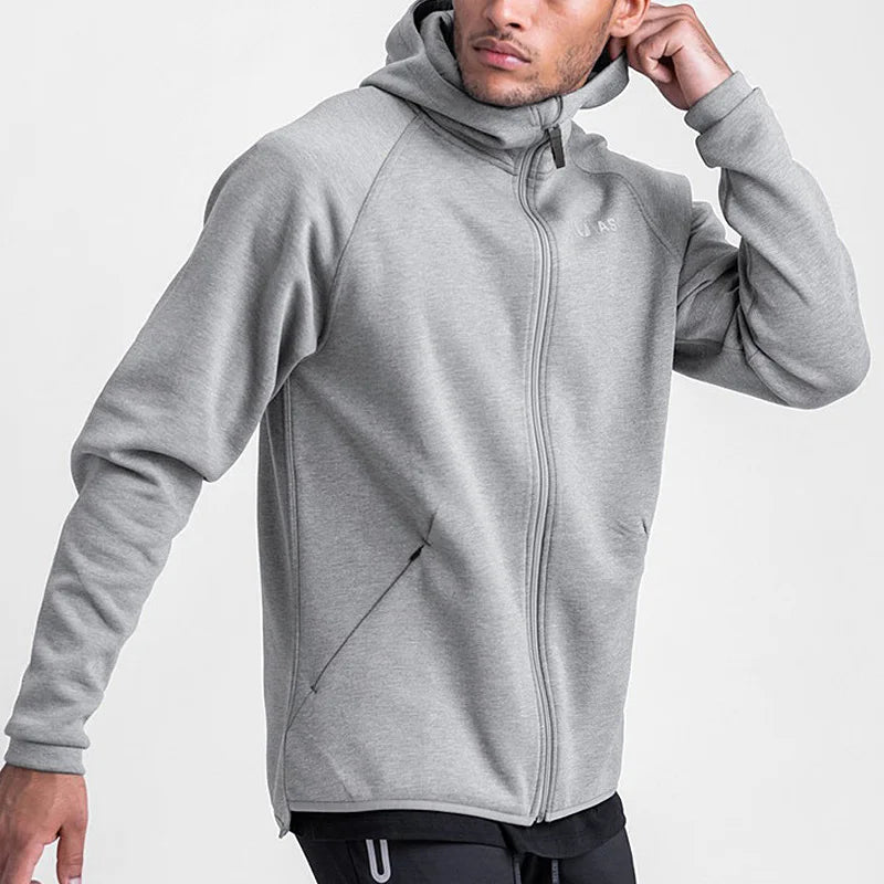 Gym Men's Hoodies Sweatshirts Hoodie Men Fitness Hooded Zipper Jacket  Hoody Man