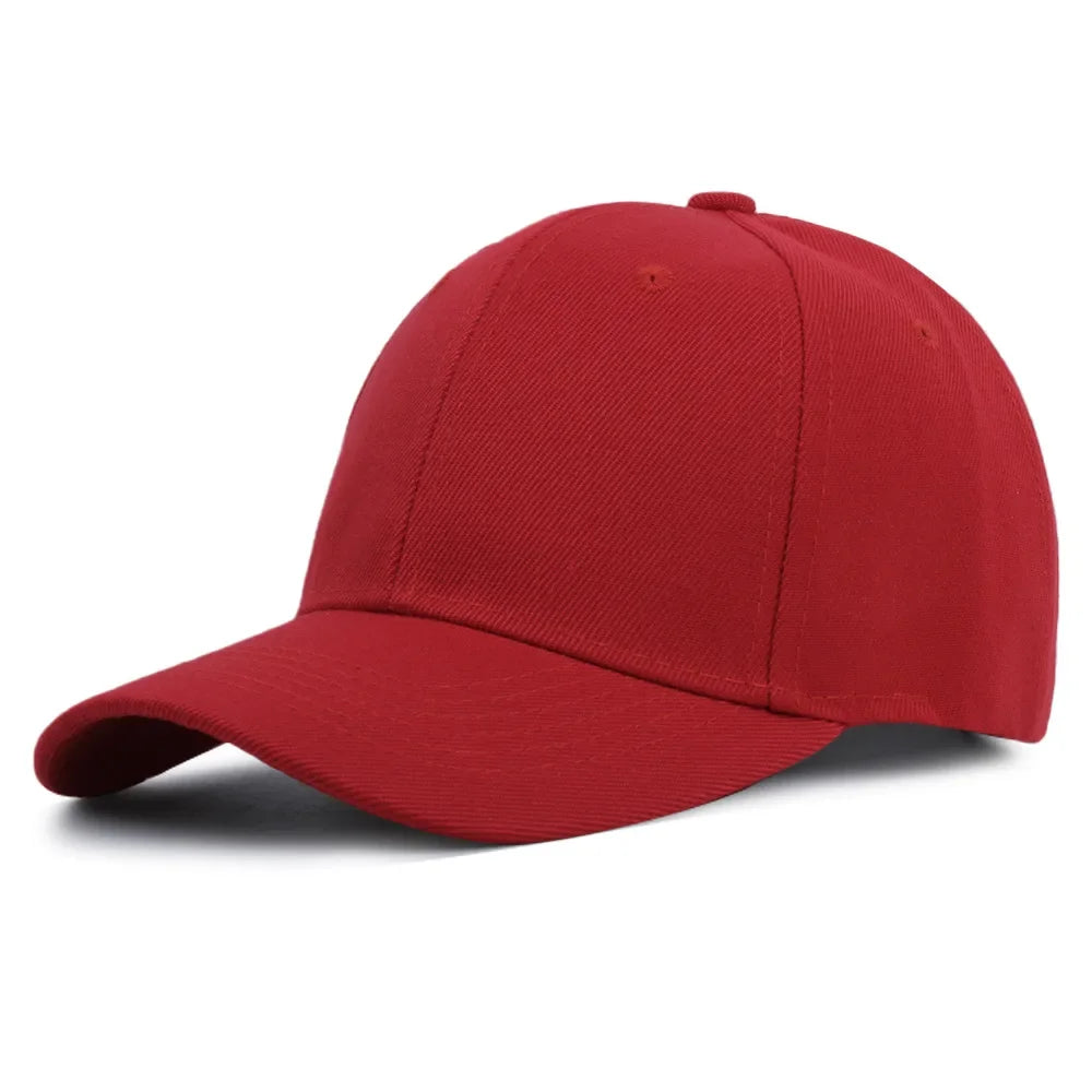 Solid Unisex Baseball Cap 6 Panel Men Caps Daily Womens Summer Hat Curved Brim Adjustable Red White Purple Grey Black