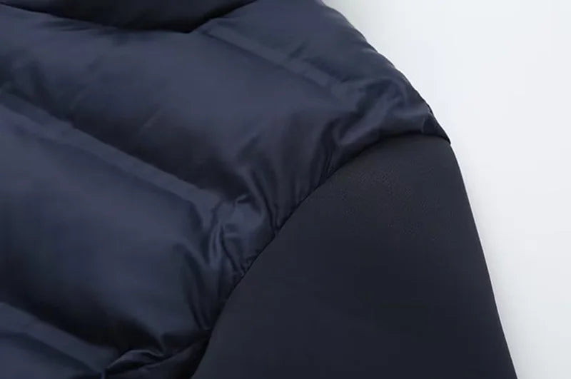 Women's Autumn Fashion Black Short Cotton-Padded Jackets Vintage Zipper