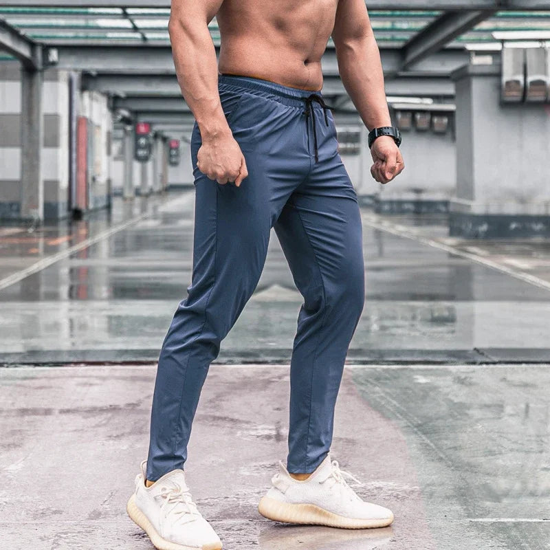 Men Sport Trousers with Pockets Running Workout Pants Quick Dry Training Jogger