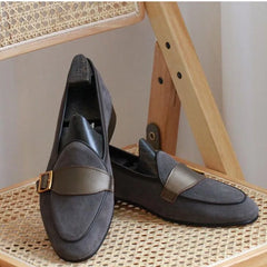 Italy British Style Mens Formal Casual Loafers Buckle Slip on Lazy Flat Men