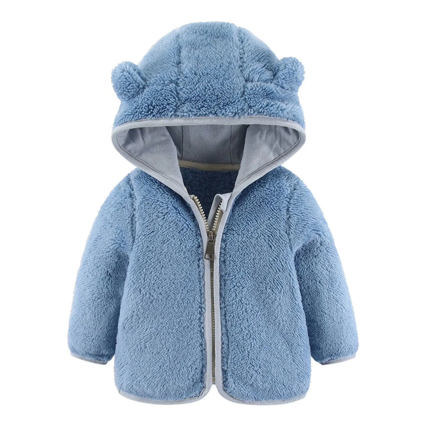 Spring and Autumn Children's Fleece Coat Baby Bear Ears Long Sleeve Warm Jacket