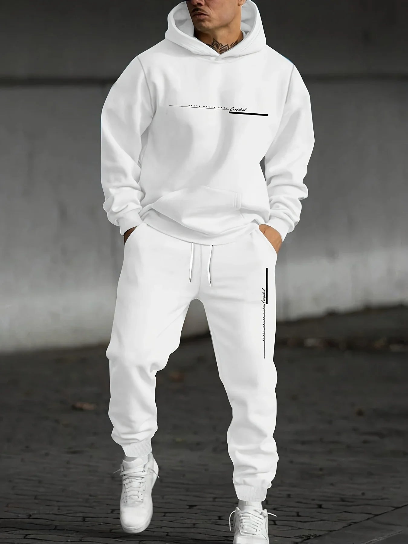 2025 Men's Fall Printed Hoodie and Jogger Set - Perfect for School Start Season men clothes tracksuit mens clothes funny suit
