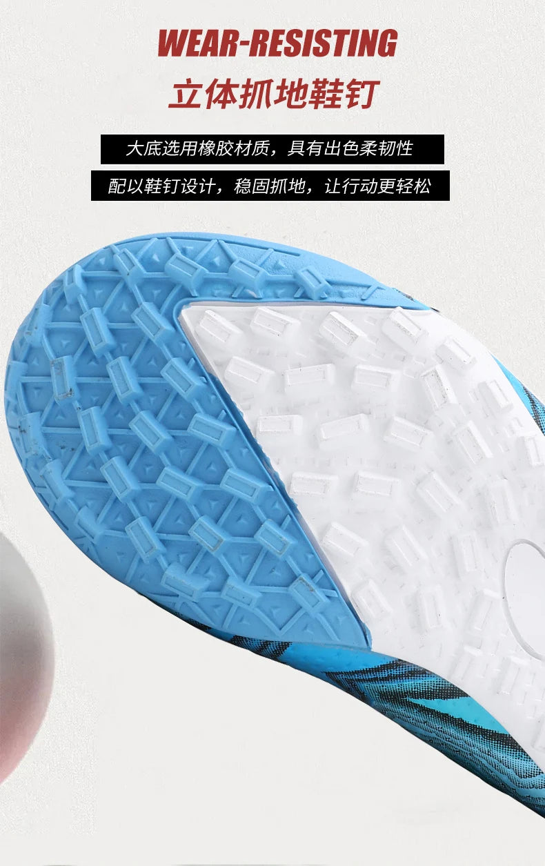 Football Boots Society Futsal TF Pink Soccer Tennis Shoes Sports