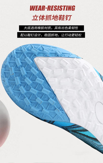 Football Boots Society Futsal TF Pink Soccer Tennis Shoes Sports