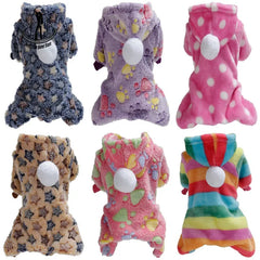 Pet Clothes Flannel Dog Costume Dog Cold Weather Coats Cat Apparel Soft Flannel