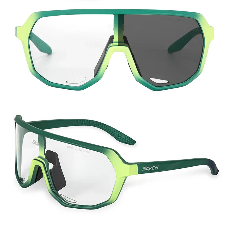 SCVCN Photochromic Cycling Sunglasses Cycling Glasses UV400 Bicycle Eyewear Sports MTB Outdoor Bike Goggles Sunglasses Eyepieces