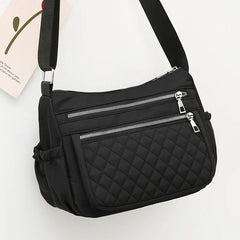 Women Nylon Shoulder Bag Waterproof Multi-pocket Zipper Bag Ladies