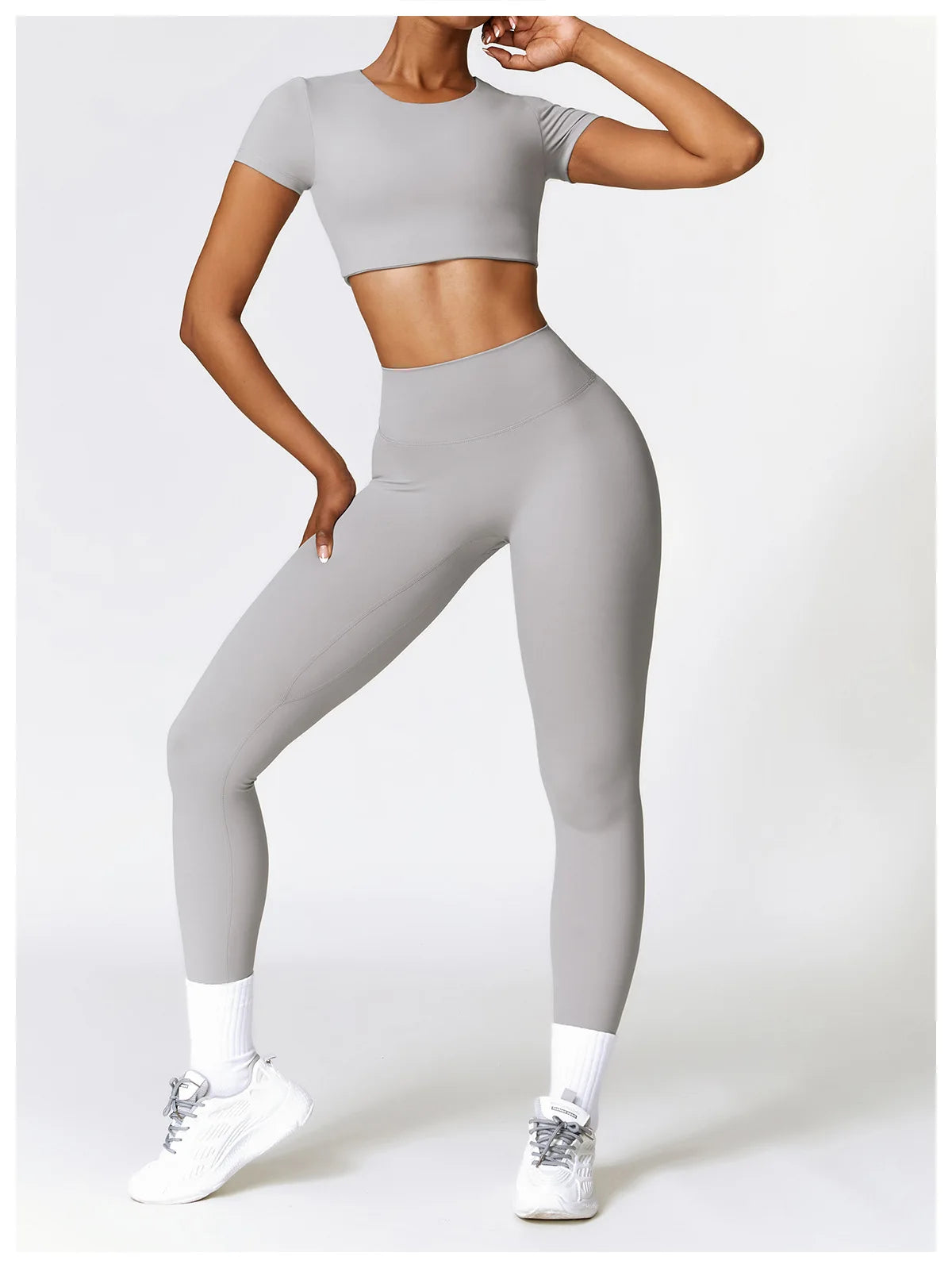 Women Sport Seamless Leggings High Waist Elastic Solid Yoga Leggings Gym Workout