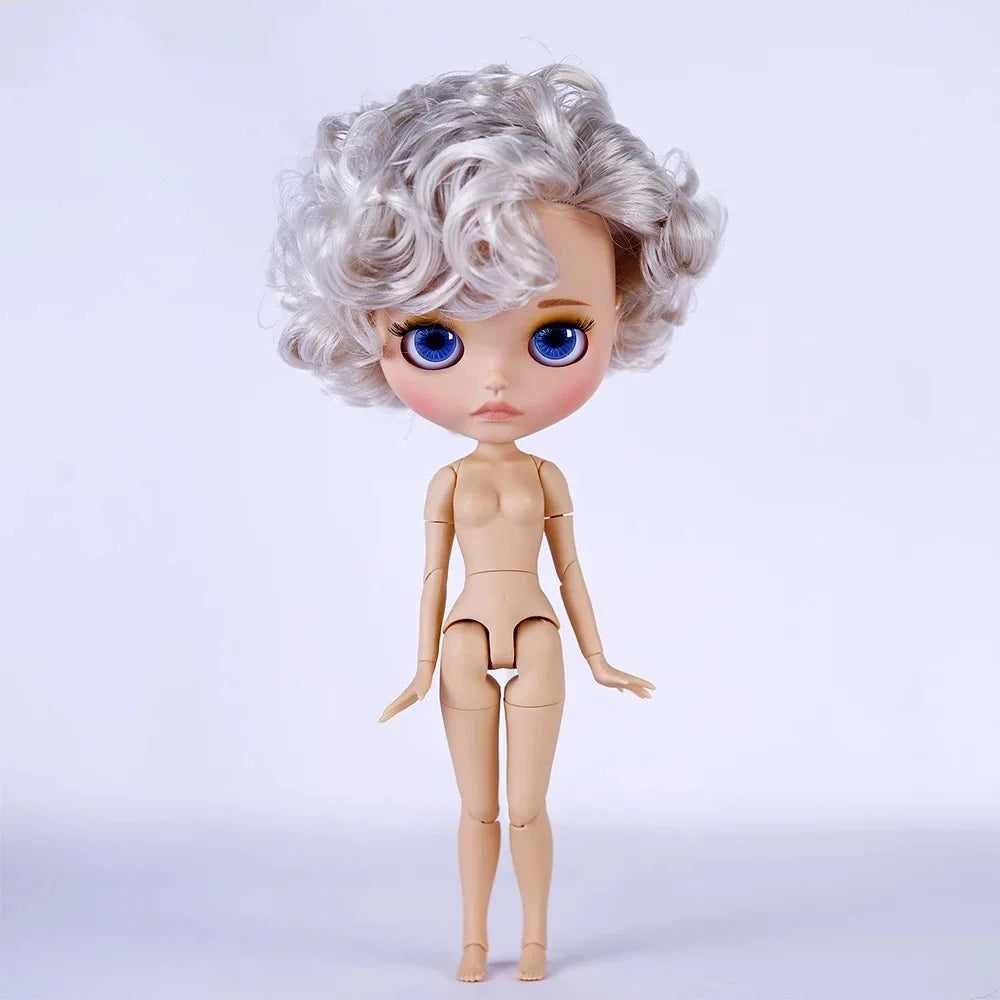 ICY DBS Blyth Doll Tan Skin Matte Face Glossy Face Pouting Lips 30CM BJD 19 Joints Body Doll DIY Make Up Costume Doll Gift Toy