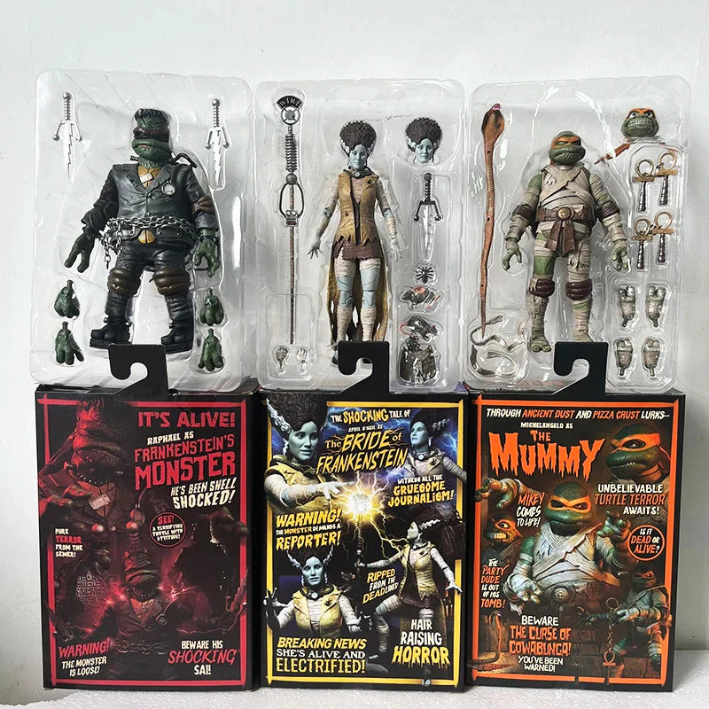 NECA Last Ronin Leonardo April Oneil Casey Jones Hunchback Michelangelo Mummy Raphael Frankenstein Monster Turtle Action Figure