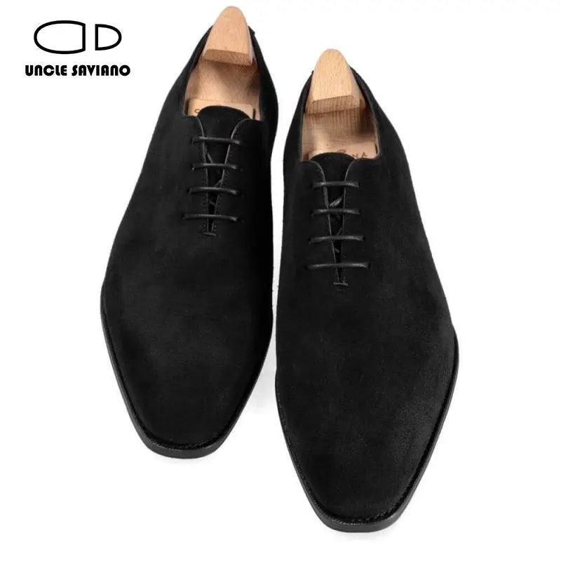 Uncle Saviano Oxford Dress Men Shoes Formal Office Wedding Man Shoe Suede Leather Handmade Business Designer Mens Shoes Original