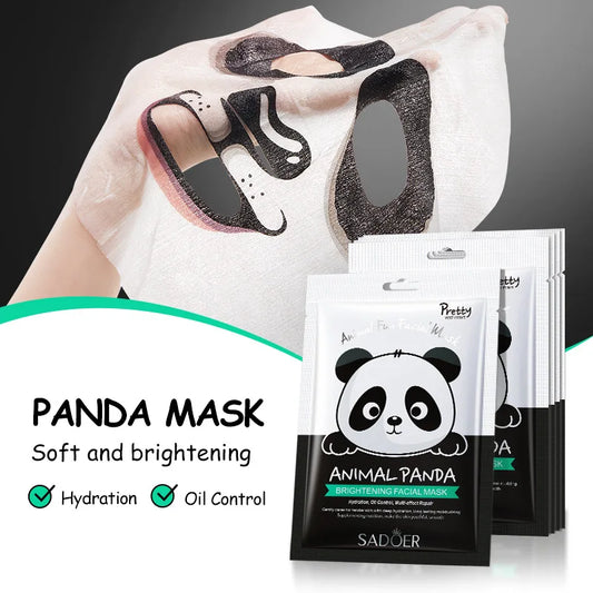 10pcs Cute Panda Pattern Face Mask skincare Brightening Oil Control Moisturizing Facial Masks Beauty Face Skin Care Products