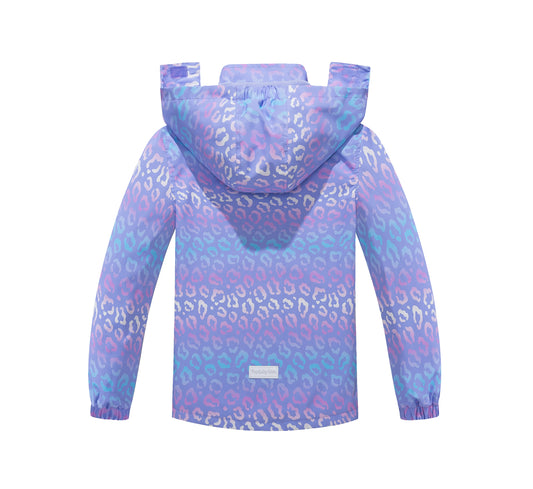 Girls Rain Jacket For Kids Waterproof Coat With Removable Hood Lightweight Hooded Mesh Lined Raincoats Windbreakers