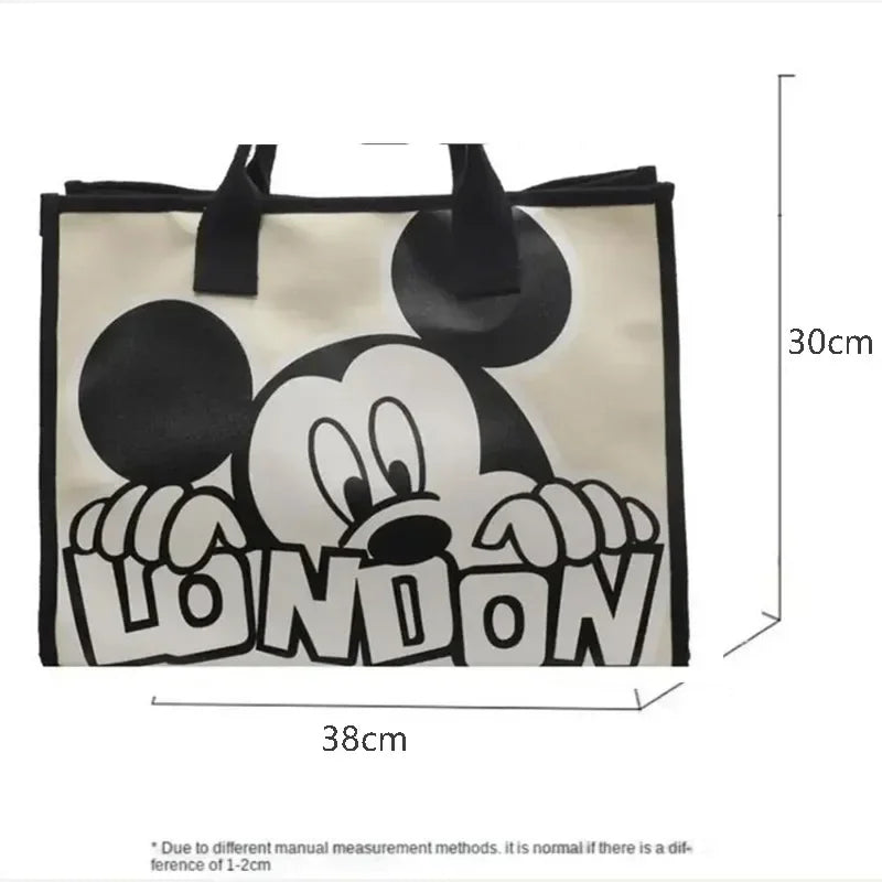 Disney Mickey Canvas Bag Women's Versatile Casual Shoulder Bag