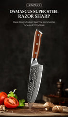 6.5" Chef Knives Japanese VG10 Damascus Steel Sushi Chef Knife Kitchen