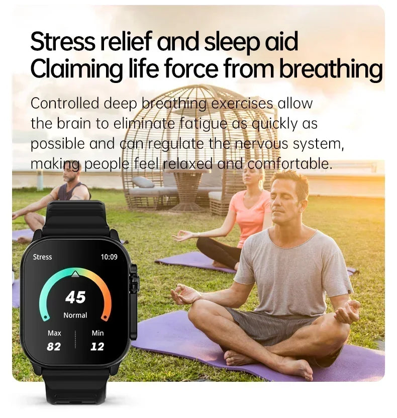 2026 New T800 Ultra 2 Smart Watch Men 49mm Series8 AMOLED Screen NFC Compass Waterproof For Apple Watch IWO Ultra 8 Smartwatch