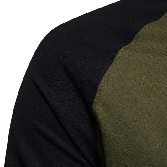 Men's T-shirts 100% Cotton Long Sleeve O-neck Pactwork Casual T shirts for Men New Spring Designer Tees Men Clothing