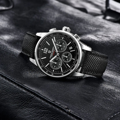 PAGANI DESIGN 2024 New Fashionable Luxury Casual Men's Quartz Watch VK63 100M Waterproof Sapphire Glass Stainless Steel Watch