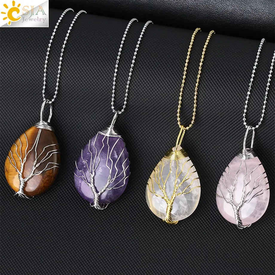 Natural Stone Cone Perfume Bottle necklace Healing Clear Quartz Crystal Pendant Reiki Essentials Oil Diffuser Vial Necklace H119