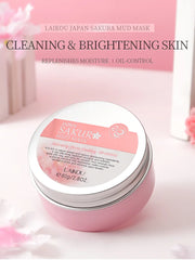 Sakura Clay Mask Deep Cleansing Brightening Repair Skin Mud Korean Face Mask Oil Control Shrink Pores Skin Care 80g