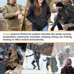 Winter Heated Jacket 7 Zone USB Electric Heating Jacket Washed Warm Jacket Man