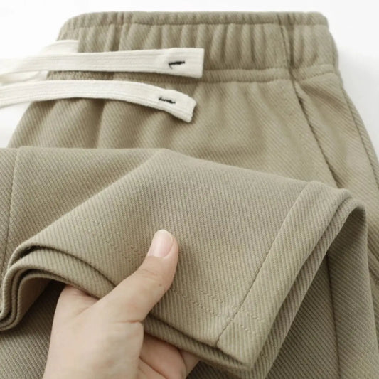 Heavy Duty Casual Chino Pants Men Loose Straight Sweatpants Male