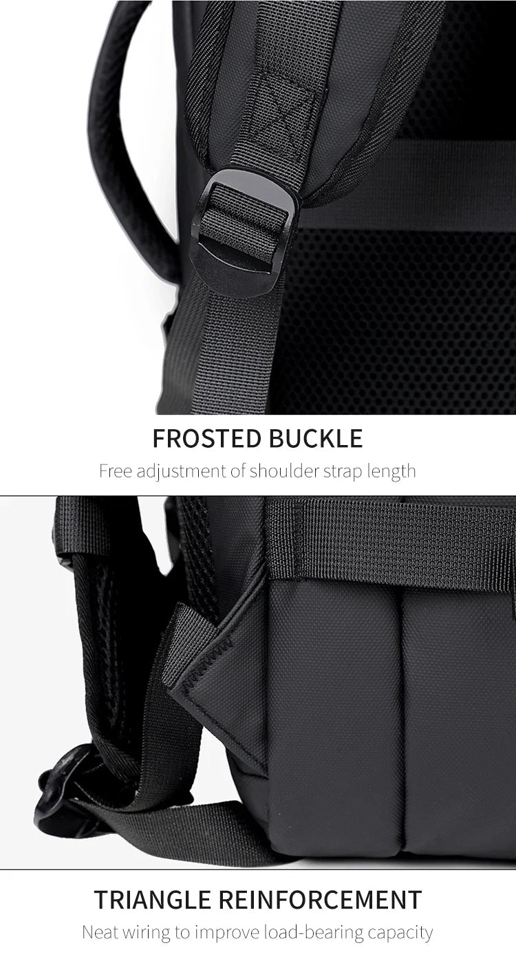 Men's Backpack with Expandable Vacuum Compression, Large Capacity, Dry and Wet Separation, Multifunctional Business Backpack for Short Business Trips