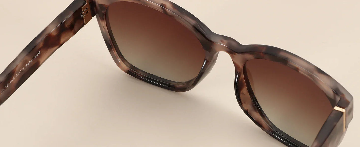 Fashion Cateye Polarized Sunglasses for Women - Oversized Sun Glasses UV400 Protection Retro Shades Designer Style