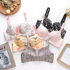 Adorable Girls One Piece Bra No Underwire Push Up Small Busts Design Breathable