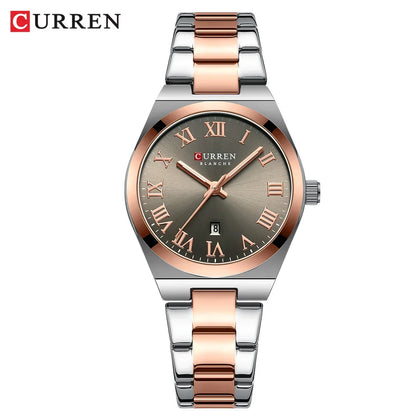 CURREN Watch Women,Watches for Women,Ladies Watches,Waterproof Fashion Dress Stainless Steel Bracelet Analog Watches Date