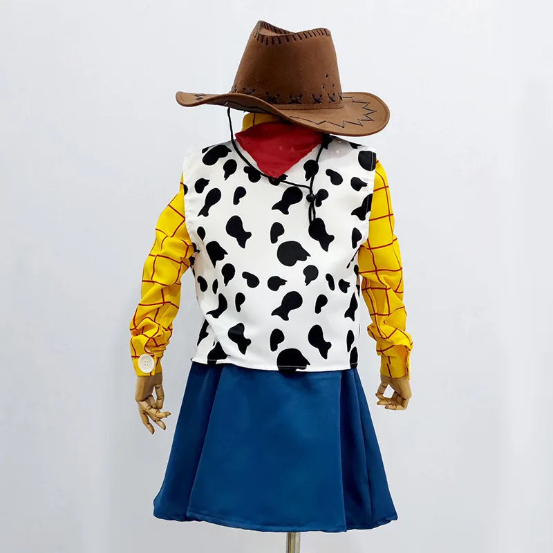 Girls Buzz Lightyear Dress Woody Cartoon Cow Frocks Toy Story Halloween Clothes
