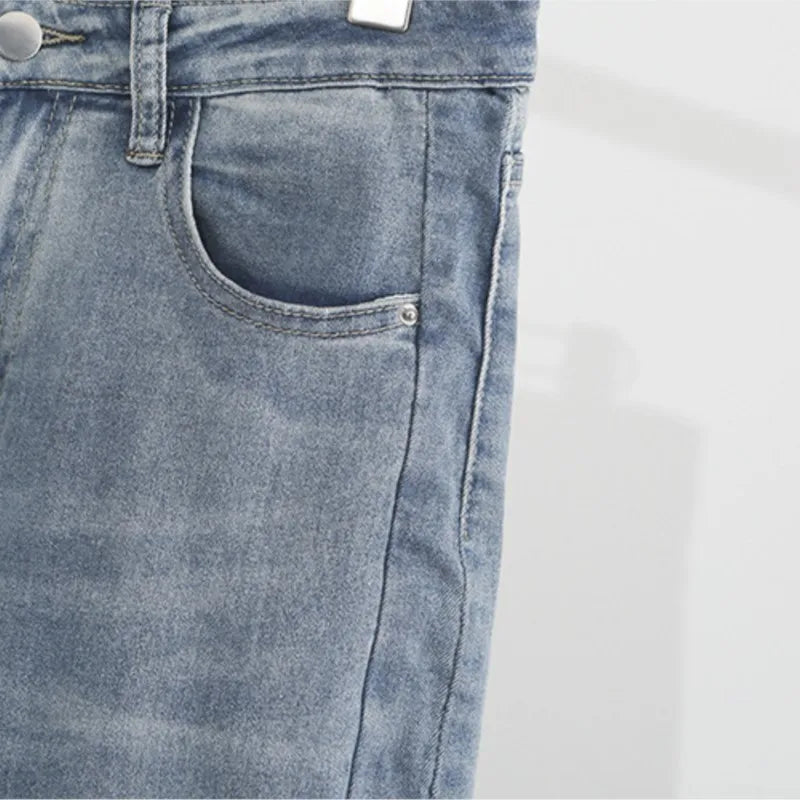 Autumn Plus Size Jeans Women Clothes Fashion High Waist Stretch Denim